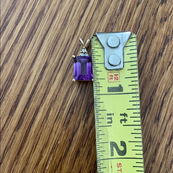 Amethyst and diamond pendant - Picture 4 of 4